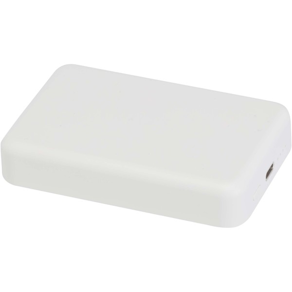 Acrab 15 W 10.000 mAh magnetische kabellose Powerbank mit 20 W PD aus recyceltem Kunststoff - weiss