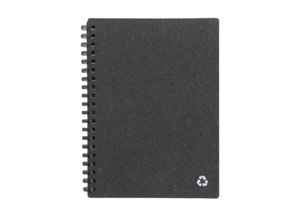 Notebook recycled leather Midi - Dark Grey