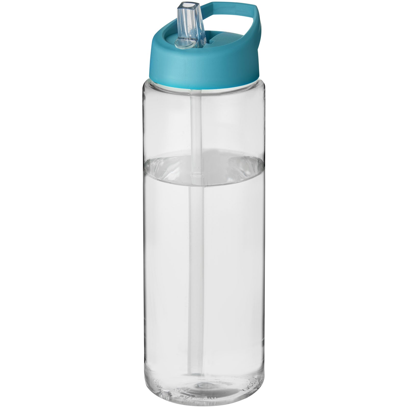 H2O Vibe 850 ml sportovní lahev s víčkem s hubičkou - Průhledná / Aqua blue