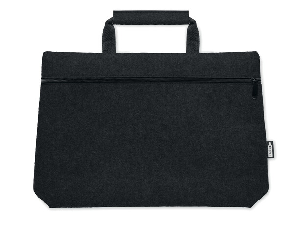 RPET felt zippered laptop bag Tapla - Black