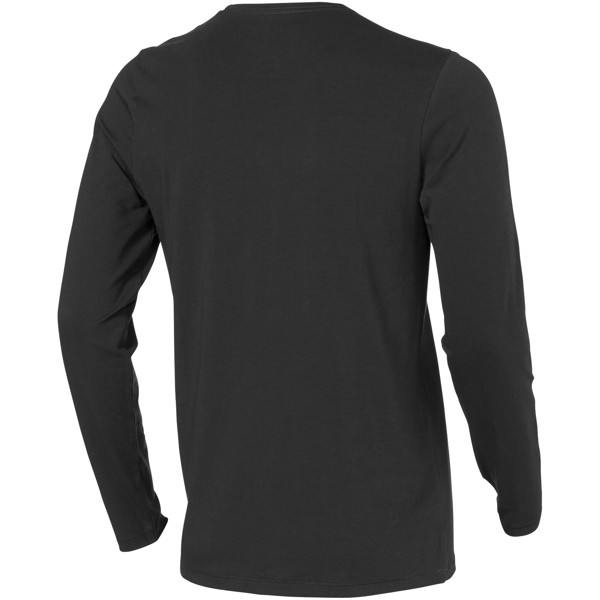 Ponoka long sleeve men's GOTS organic t-shirt - Anthracite / S