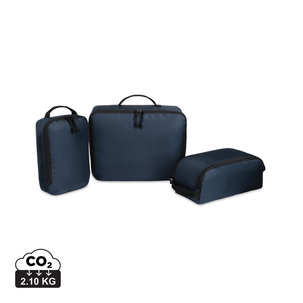 Set de 3 cubes de compression en rPET AWARE™ Renew - Bleu Marine