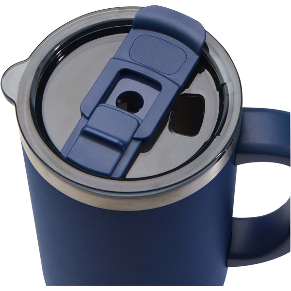 Mug Sydney 1200 ml double paroi certifié RCS avec isolation par le vide et couche de cuivre avec paille - Marine