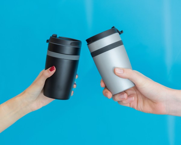 Xd Xclusive vacuum coffee tumbler, 280ml - Black / Grey