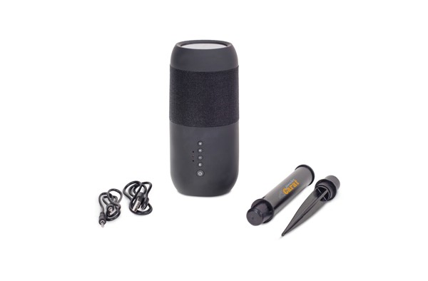 Wireless solar speaker torch 2x5W IPX6 - Black