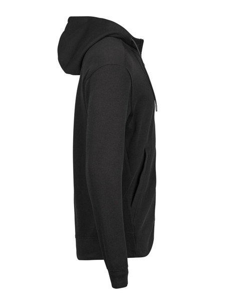 Ribbed Interlock Hooded Full Zip - Black / L