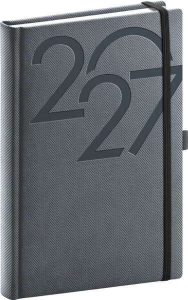 Notique Denní Diář Ajax 2027, Černý, 15 x 21 cm