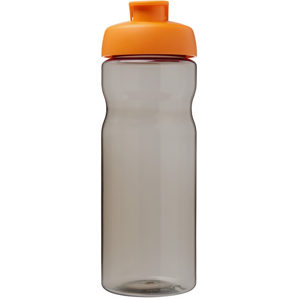 Bouteille de sport H2O Active® Base Tritan™ de 650 ml à couvercle à clapet - Charbon / Orange