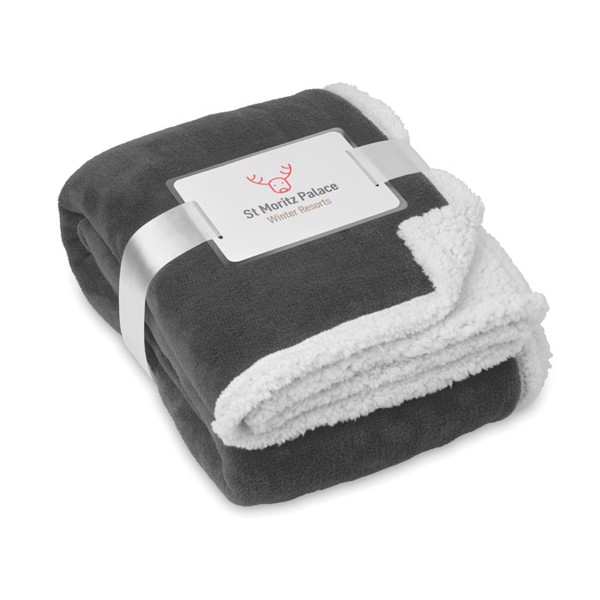 Zermatt blanket coral fleece, 200g/m², 150x120cm - Grey