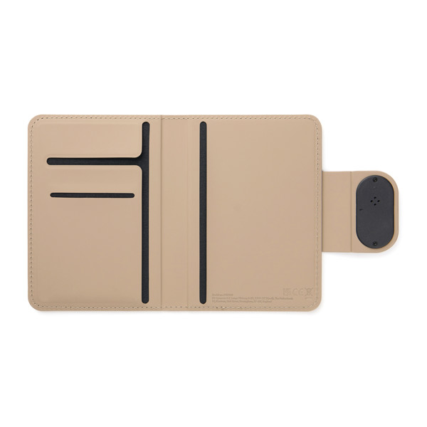 VINGA Baltimore RCS Passport Cover With Finder Dual - Greige