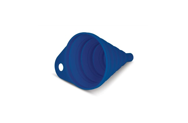 Entonnoir pliable pour voiture - Blanc / Bleu