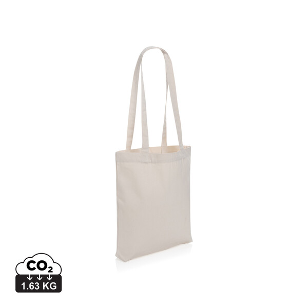 Sac shopping type Tote bag Impact en coton recyclé AWARE™ - Blanc Cassé