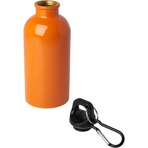 Borraccia da 400 ml in acciaio inossidabile certificato RCS a parete singola con moschettone Oregon - Arancione