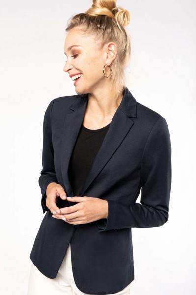 Ladies' Knit Jacket - Light Grey Heather / 42