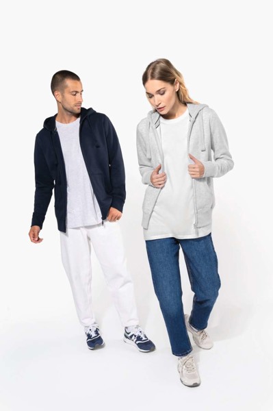Men's Full Zip Hooded Sweatshirt - Light Royal Blue / M
