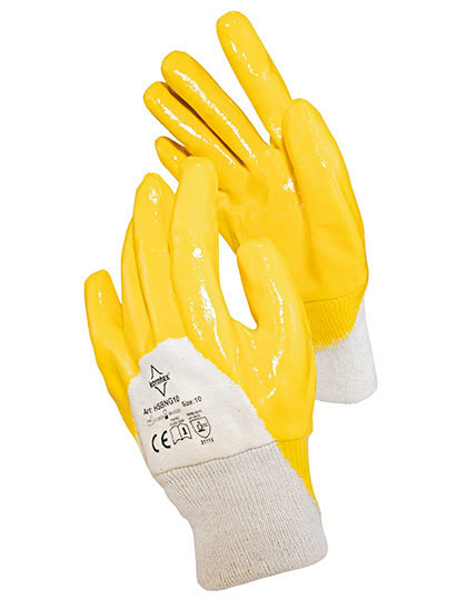 Nitrile Coated Cotton Gloves Istanbul - Yellow / 9