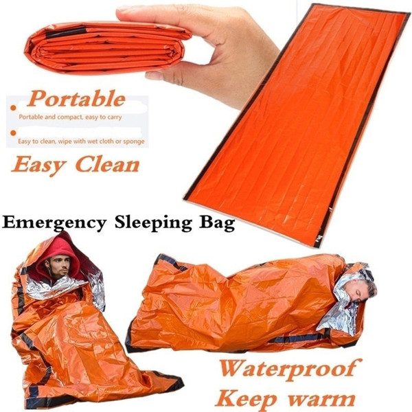 Emergency outdoor thermal sleeping bag