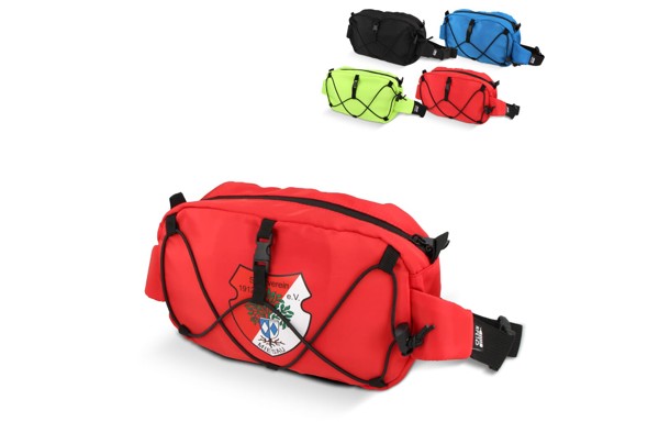 Crossbody bag R-PET with drawcord - Black
