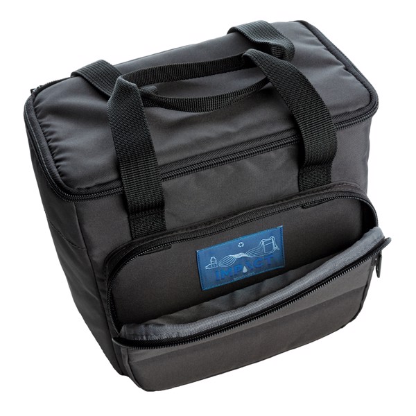 Impact Aware cooler bag, rPET, 9-can capacity - Black
