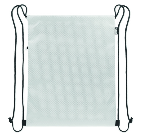 Drawstring bag in 420D RPET Daykit - White