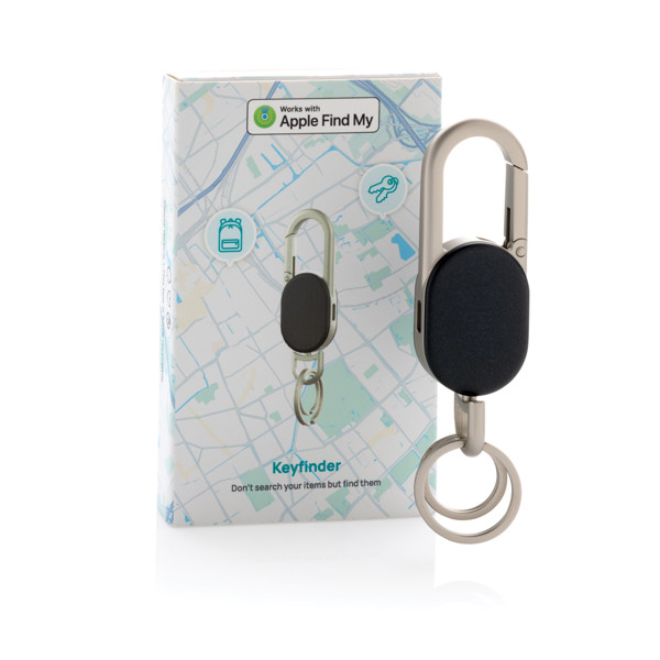 Keyfinder keychain with worldwide locating and USB C