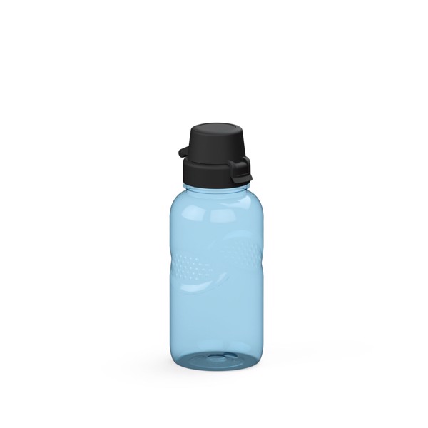 Drink Bottle Carve "School" Clear-Transparent 0.5 L - Transparent-Blue / Black