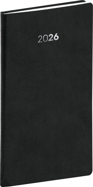 Notique Kapesní Diář Balakon 2027, Černý, 9 x 15,5 cm