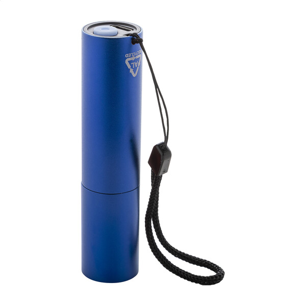 Lampe de poche rechargeable en aluminium recyclé Chargelight Tone - Bleu