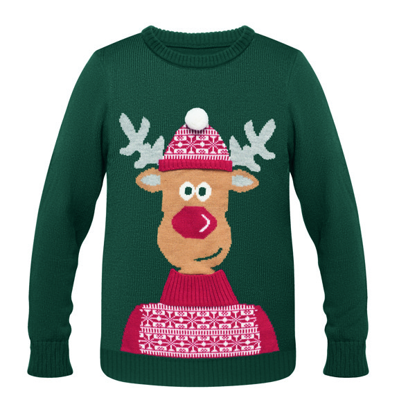 Shimas acrylic Christmas sweater L/XL - Green