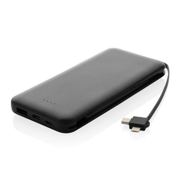 Lockhart powerbank 10.000 mAh, reciklirana plastika, kabli