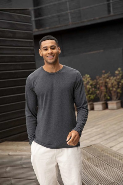 Long Sleeve Tri-Blend T - Solid White / M