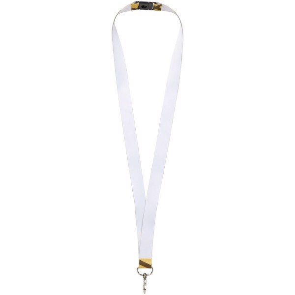 Adel vollfarbig bedrucktes Lanyard - einseitig - weiss / 15mm