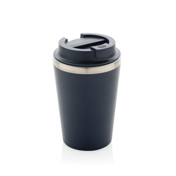 Mug 350ml à double paroi en PP recyclé RCS Java - Bleu Marine