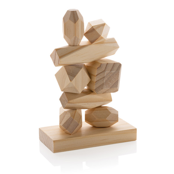 XD - Ukiyo Crios wooden balancing rocks in pouch