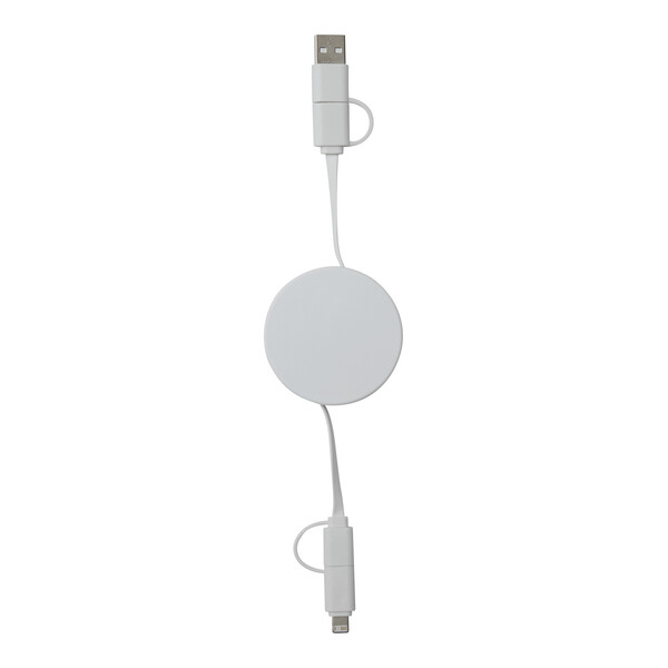 Charging And Data Transfer Cable Transfer Round - White