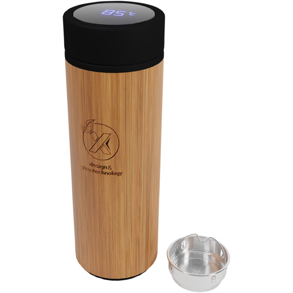 Garrafa inteligente em bambu de 500 ml "SCX.design D11"