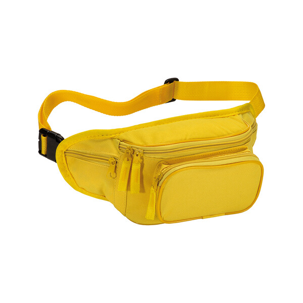 Gürteltasche Aus 600D-Polyester Mit 5 Fächern, Verstellbarem Gürtel Und Clip-Verschluss - Gelb