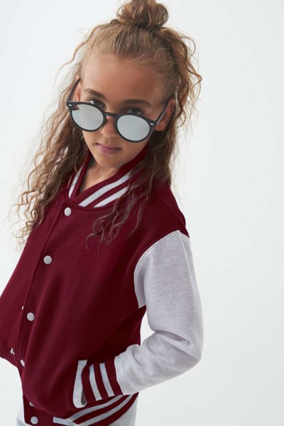 Dječja sveučilišna jakna - Royal Plava / Arctic Bijela / 9-11 years