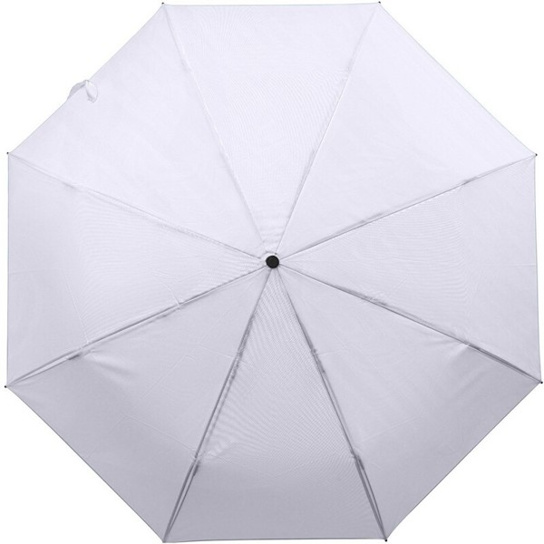RPET manual umbrella, foldable - white