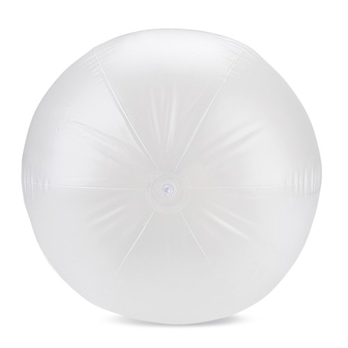 BALLON DE PLAGE BLANC TRANSLUCIDE
