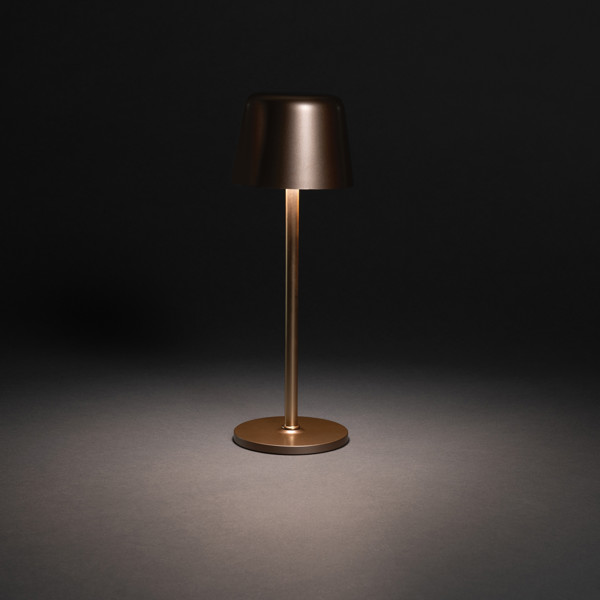 Lampe de table rechargeable par USB en plastique RCS Zenic - Bronze