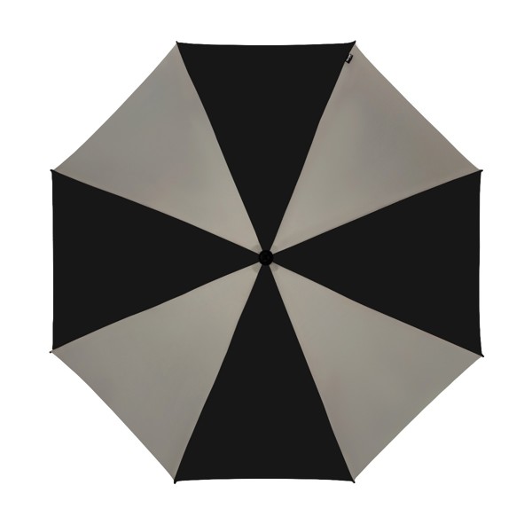 FALCONE - Parapluie avec tissue reflechissant - Automatique - Impermable au vent -  120 cm - Noir / Argent