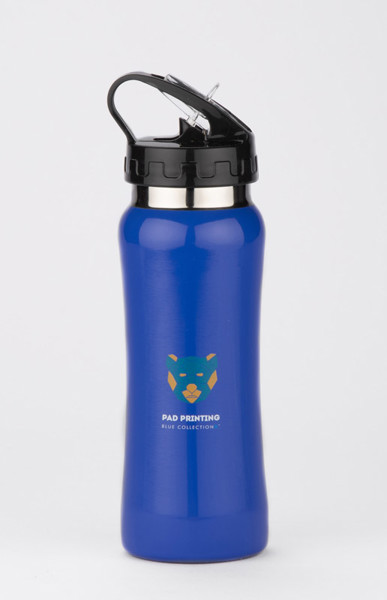 Bidon stalowy PATRO 600 ml - Niebieski