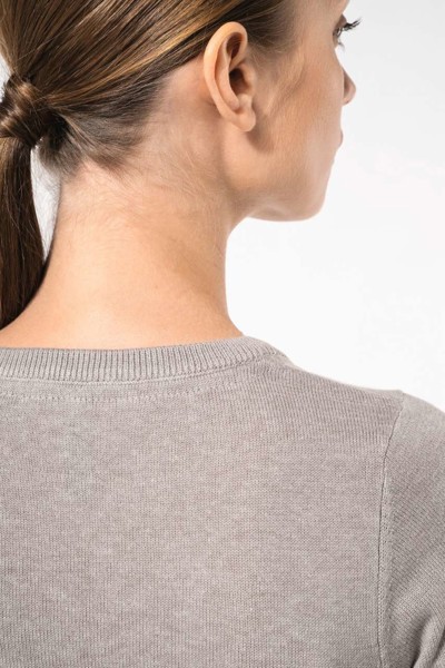 Ladies' Crew Neck Jumper - Grey Melange / 2XL