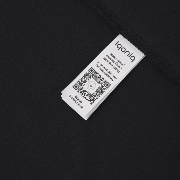 T-shirt en coton recyclé IQONIQ Bryce - Noir / 5XL
