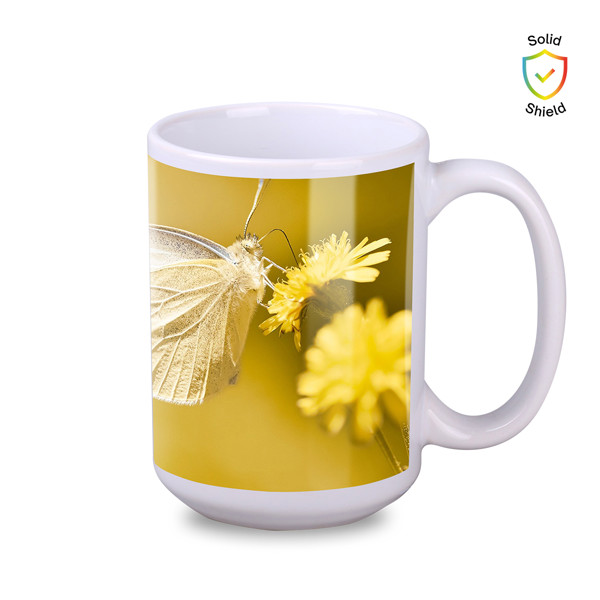 Keramična skodelica za sublimacijo, 440 g - Bela