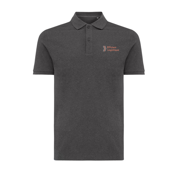 Polo tričko Iqoniq Yosemite z recykl. bavlny - Heather Anthracite / M