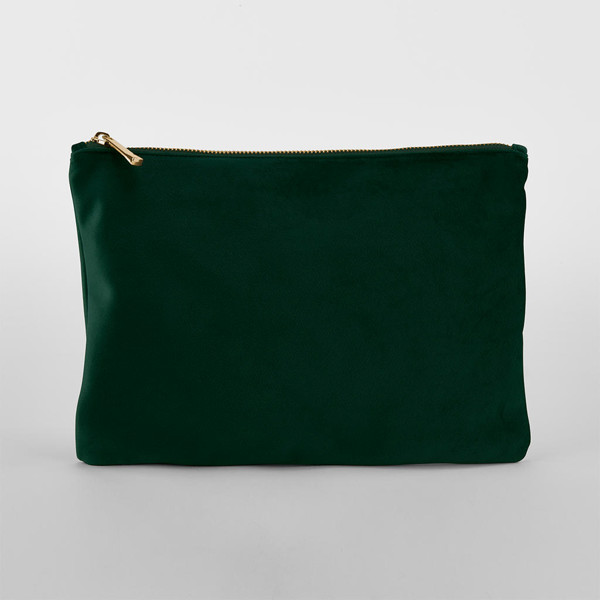 Velvet Accessory Pouch - Dark Emerald / S