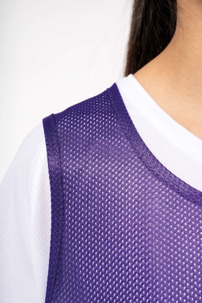 Kid's Lightweight Mesh Multisport Bib - White / 6/10