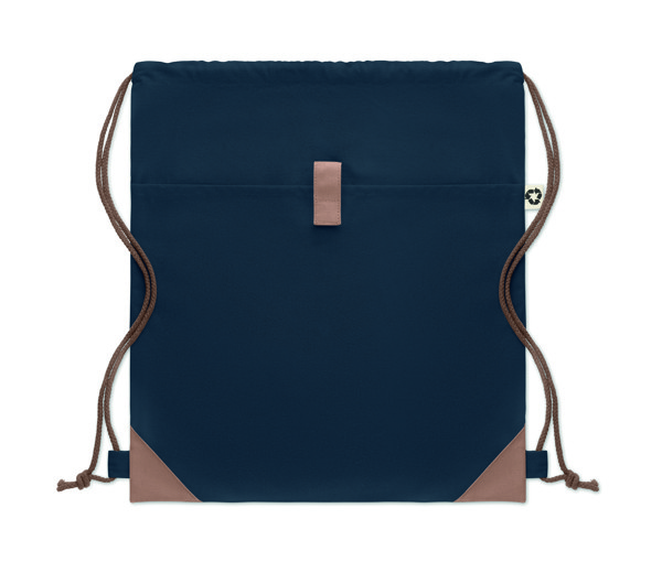 Sac à cordon en coton recyclé Panda Bag - Bleu Marine